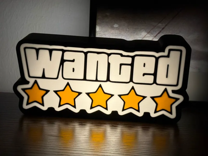 GTA Wanted Stars Lightbox