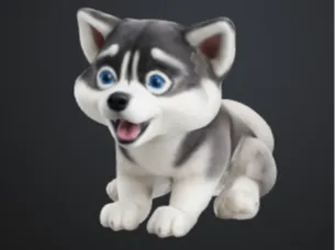 Petit husky pour fin de bobine