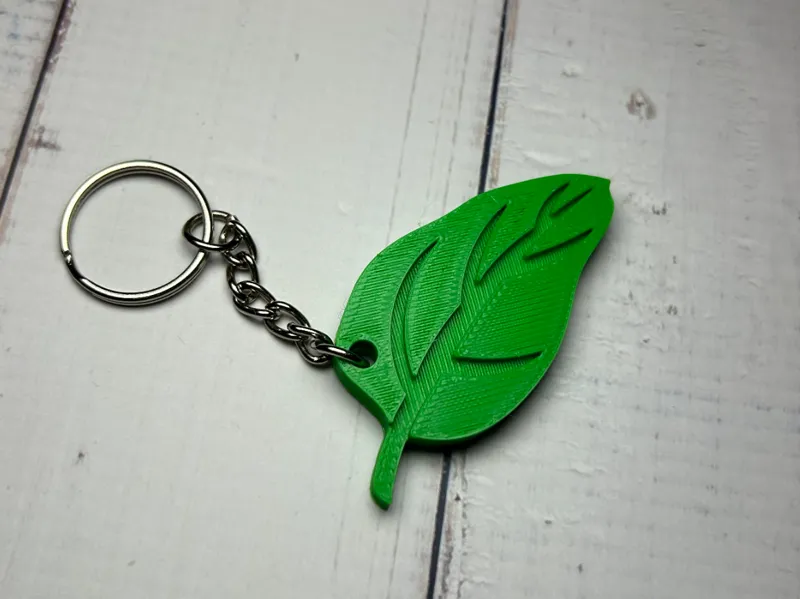 Spring Leaf keychain - Fast Print!