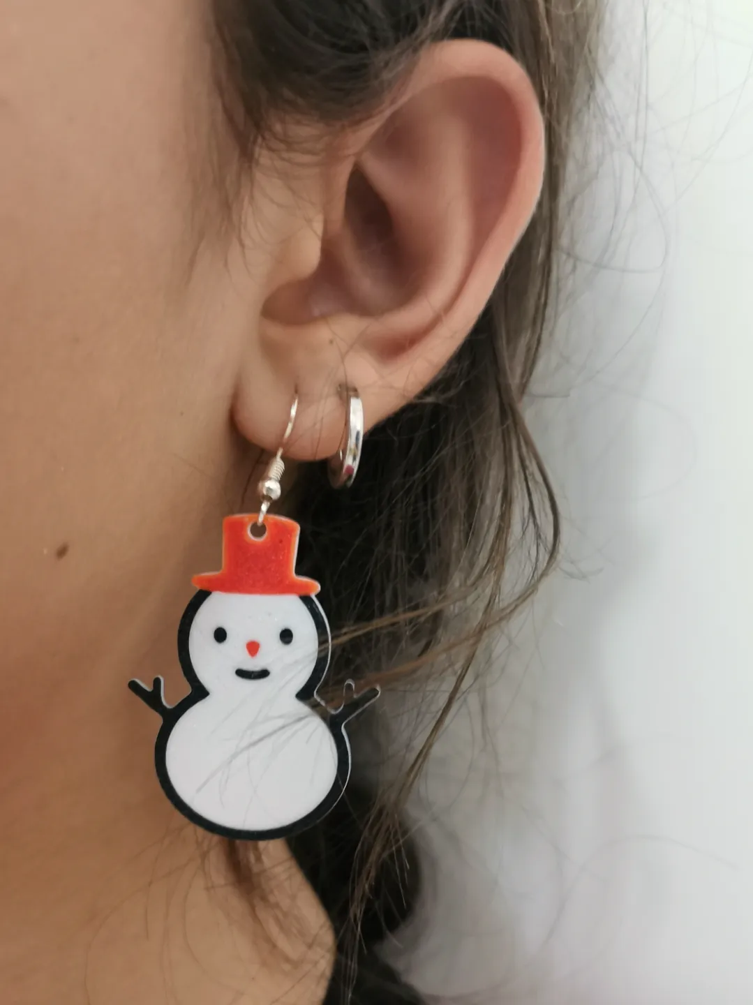 Snowman #1 - Earrings view 3