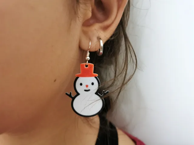 Snowman #1 - Earrings