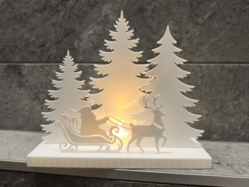 Illuminated Christmas Forest Display