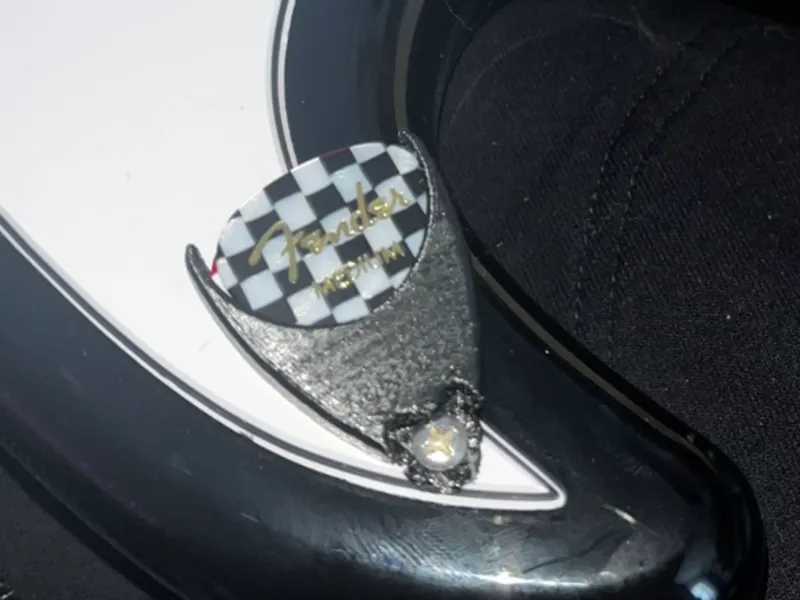 Guitar Pick Holder on Guitar (Pickguard)