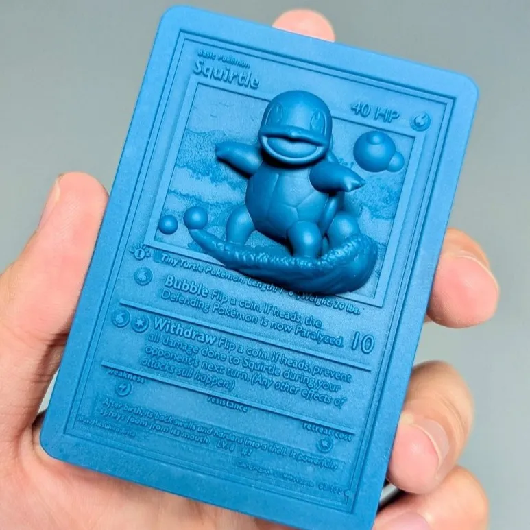 Squirtle 3D Printable Pokmon Card; Pokemon TCG - Free 3D Print Model - MakerWorld Squirtle 3D Printable Pokmon Card; Pokemon TCG - Free 3D Print Model - MakerWorld