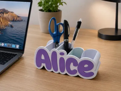 Personalized pen holder with name