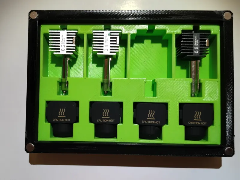 Case/box for hotends/nozzles and socks for A1 