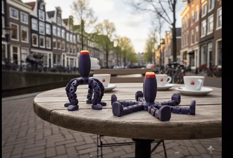 Articulated Mini Nuke Octopus - Fidget Desk Toy