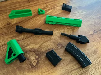 Militech AR Mod Accessories for Pocket Rifle Toy