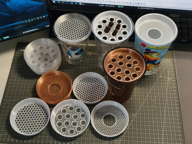 瑞幸咖啡杯植物种子水培定植篮  适配大杯 超大杯 PP杯