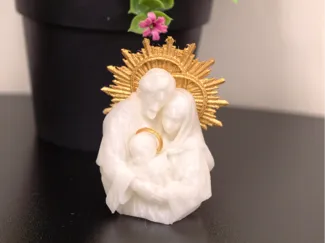 The Holy Family - White and Gold
