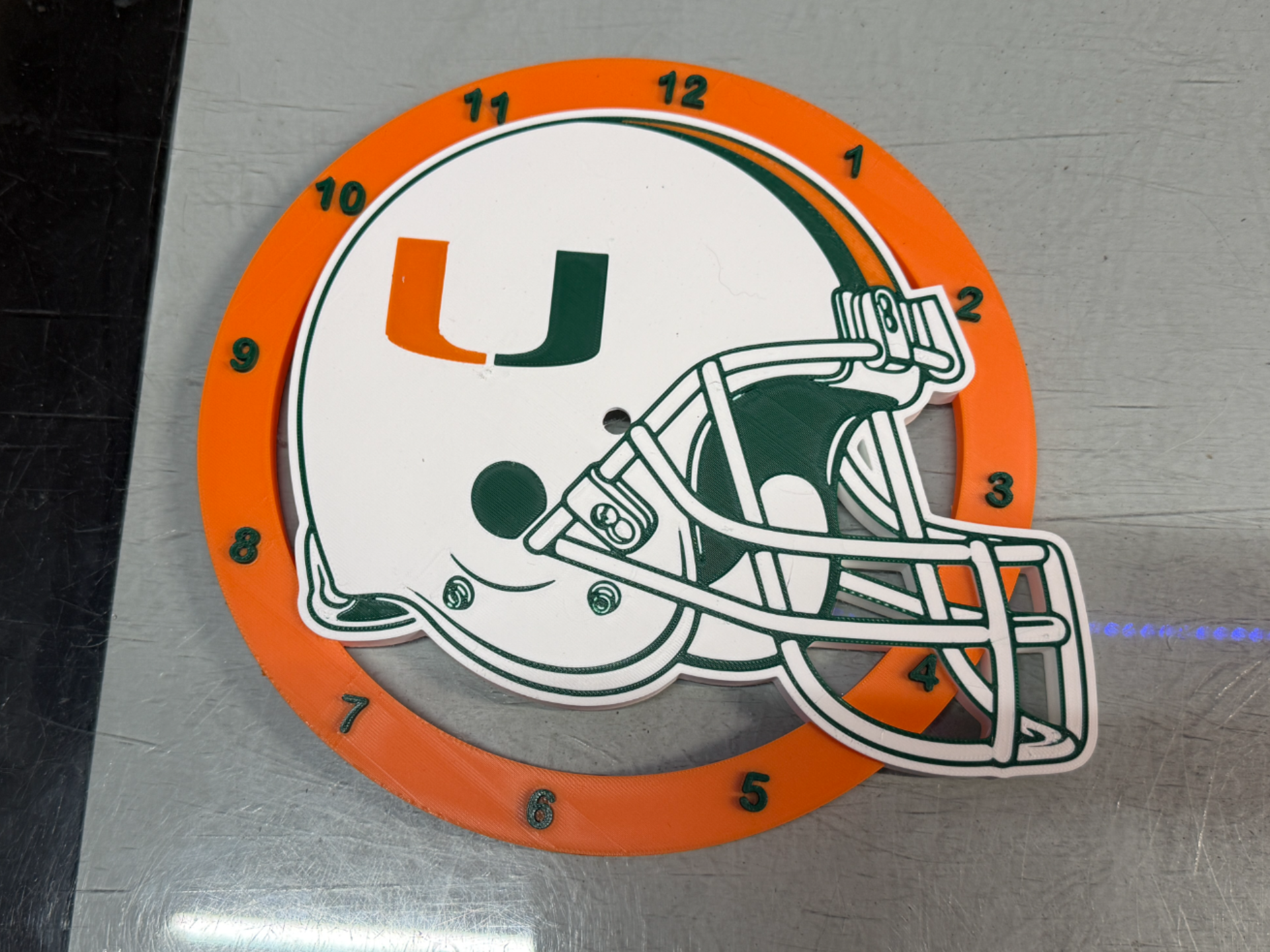 Miami Hurricanes Helmet Clock