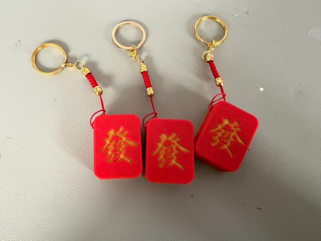 Miniatura 1 do modelo 3D 新年发财 麻将 挂件 钥匙挂件 书包挂件