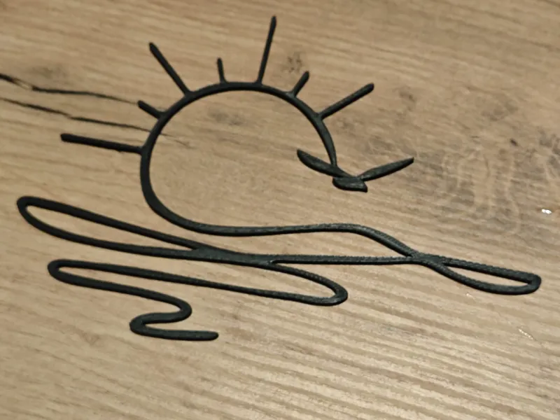 Minimalistischer Sonnenuntergang Wanddeko