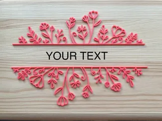 Cornice floreale personalizzabile con testo