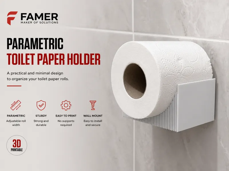 Parametric Toilet Paper Holder Set