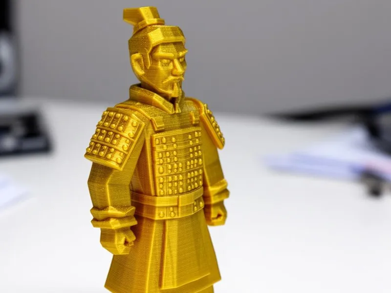 Terracotta soldier of the Qin Army, low poly style