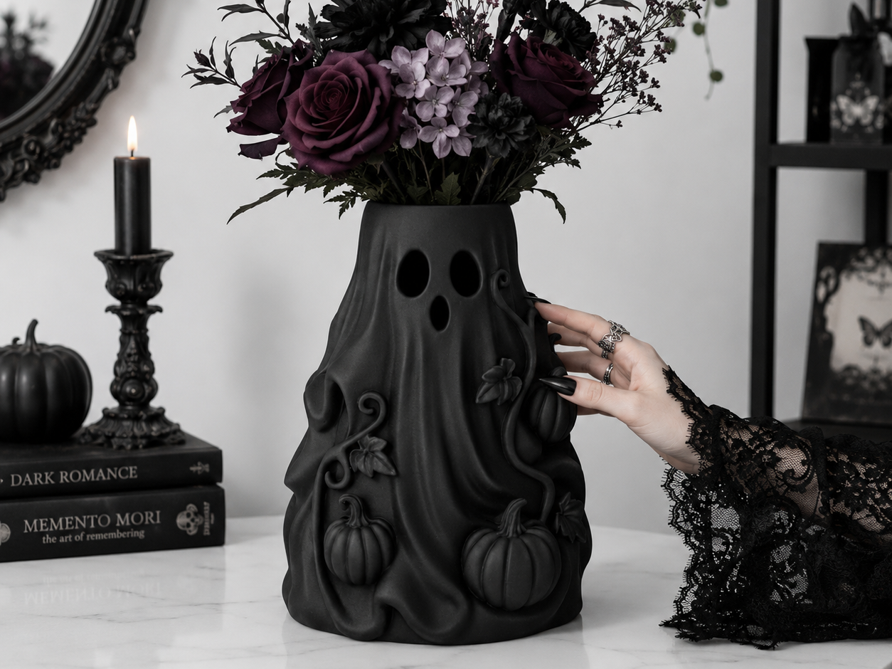 Halloween Samhain Ghost Flower Vase - 1