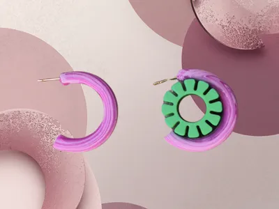 Polymer clay hoop