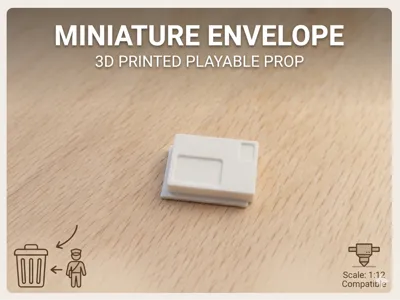 Miniature Postal Envelope (Toy Garbage Truck)