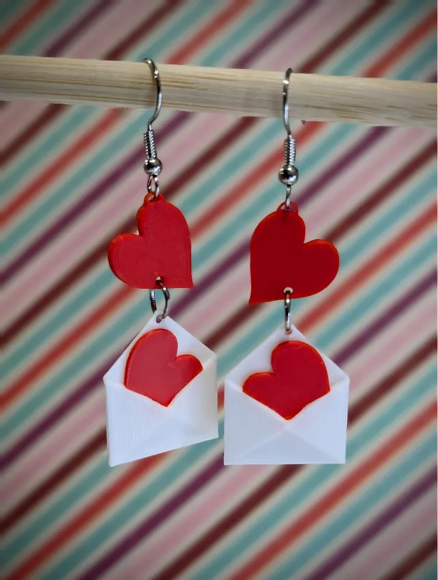 Valentine Letter Earrings