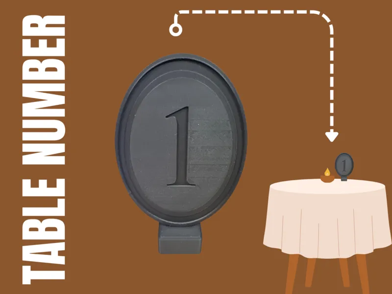 The Penelope: Wedding Table Numbers 1-15 w/ Stand