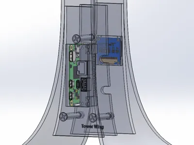 Wing Tower - Rpi Zero case