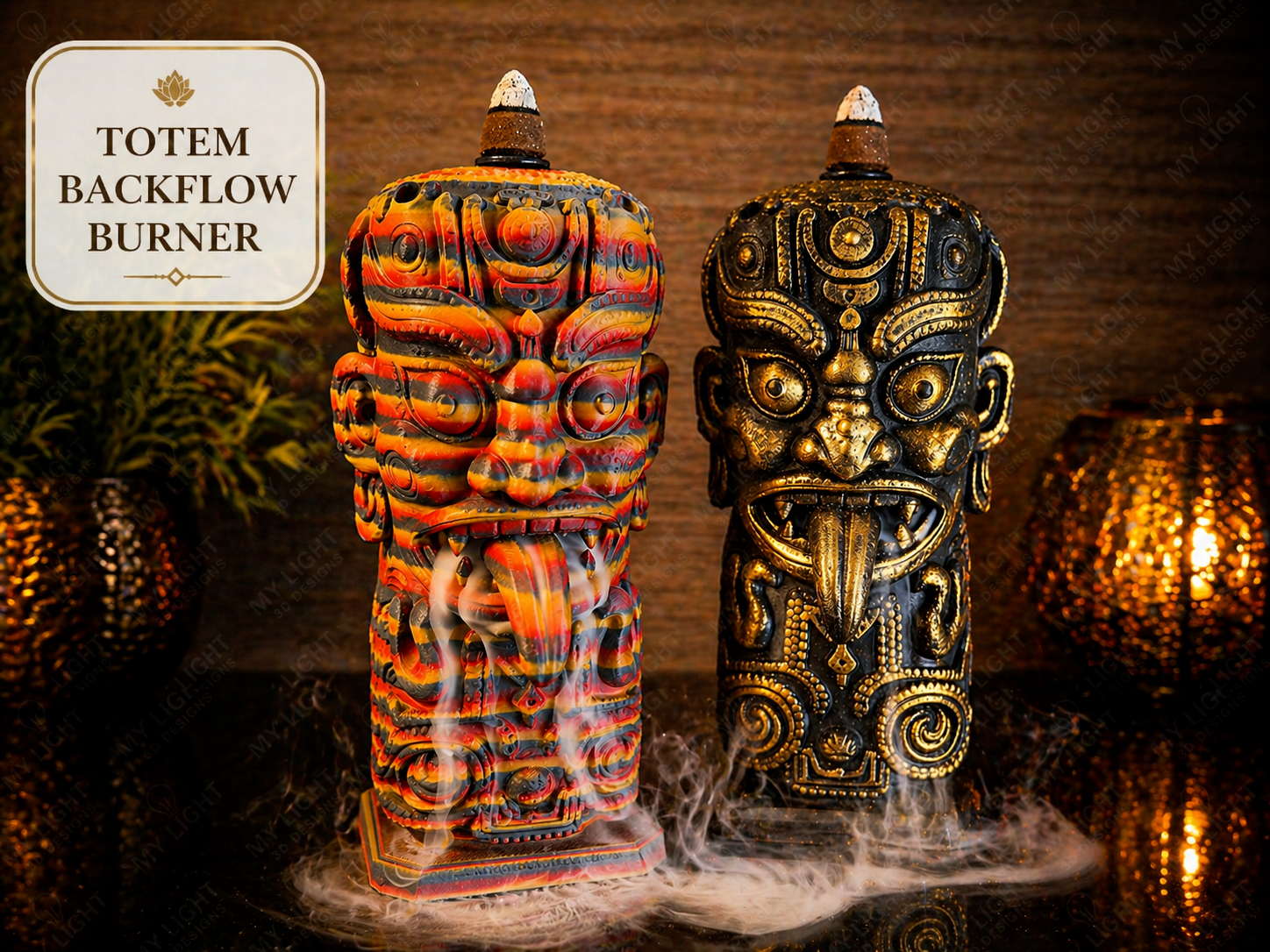 Ancient Totem Backflow Incense Burner