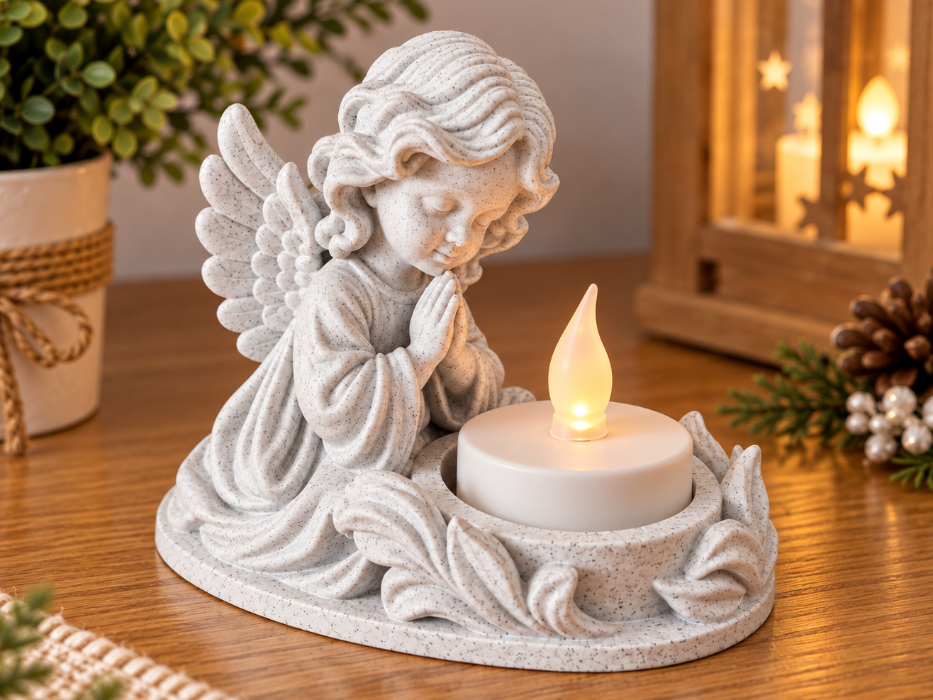 Praying Angel Candle Holder - 1