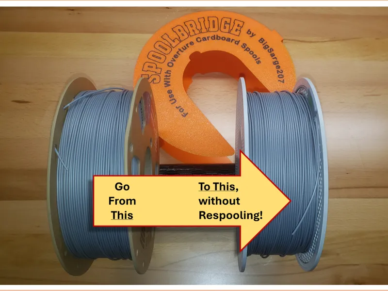 SpoolBridge-Go from Cardboard Spool to Refill