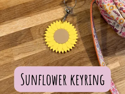 Sunflower keychain