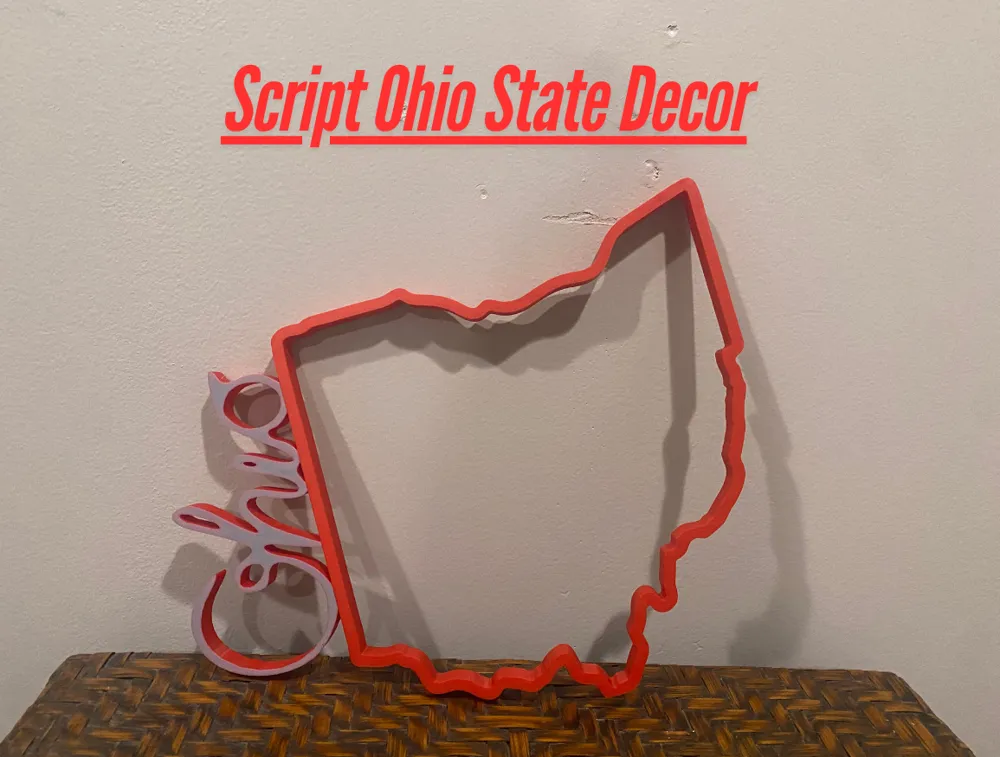 Script Ohio State Wall Decor by Type1Printing MakerWorld: Download Free ...