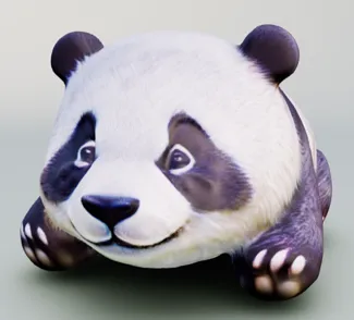 Cute sleeping panda