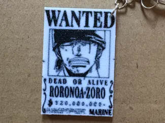 LLAVERO ONE PIECE WANTED ZORO