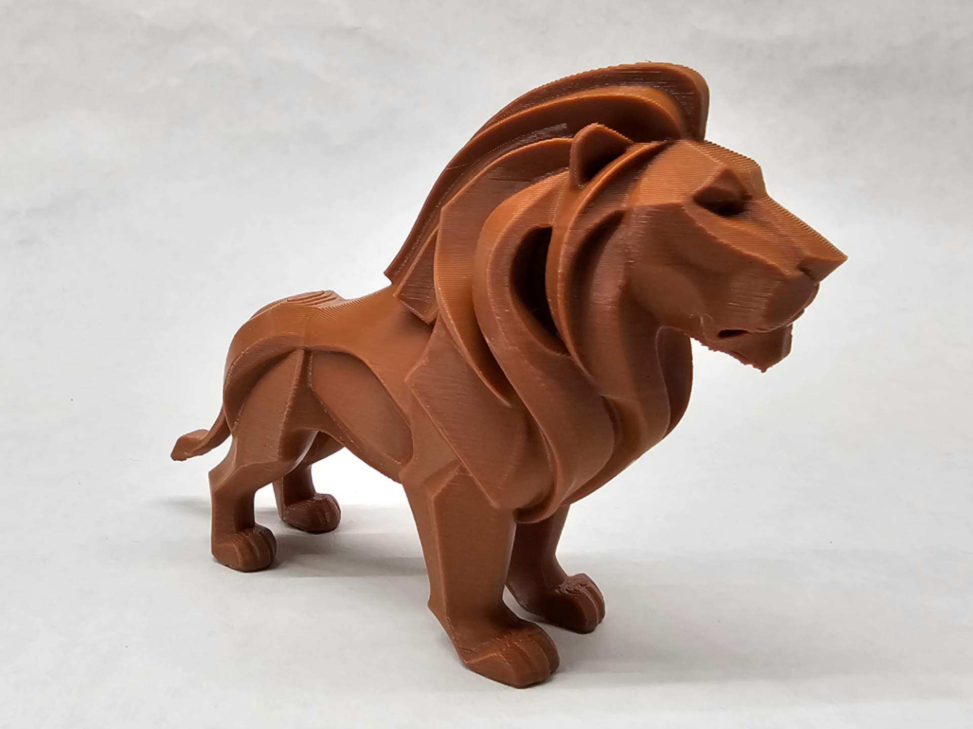 Poly-Mane Lion Sculpture