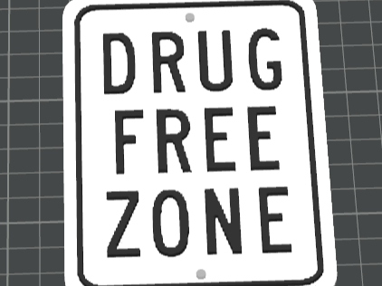 Drug-Free Zone Sign – Clean Printable Wall Sign