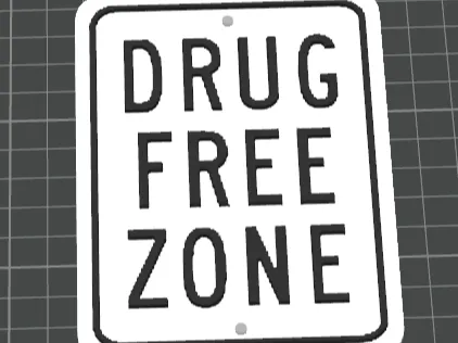 Drug-Free Zone Sign – Clean Printable Wall Sign