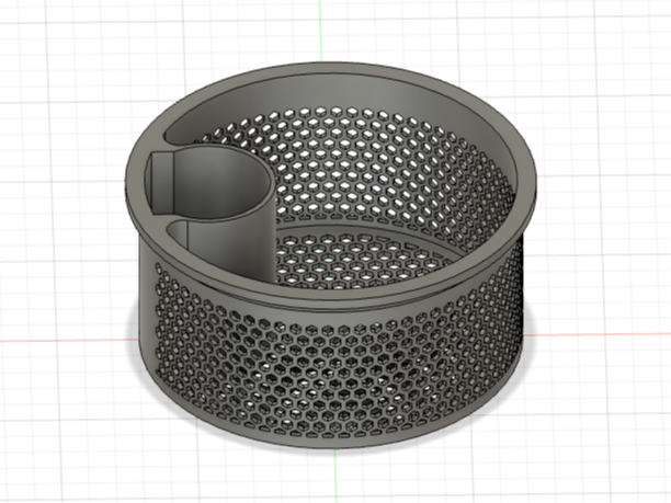 IBC filter with passage for pipe