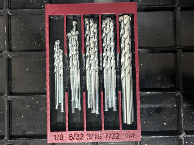 Gridfinity - Imperial Masonry Bits (no AMS)