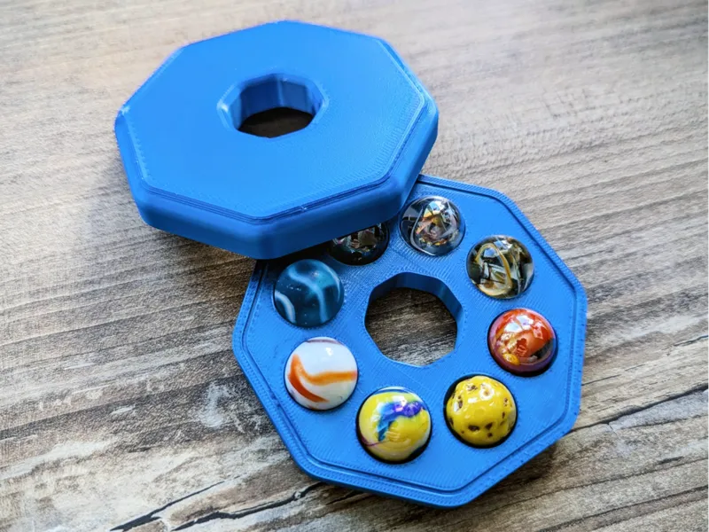 Marble School Box / fidget (octagonal / magnets)