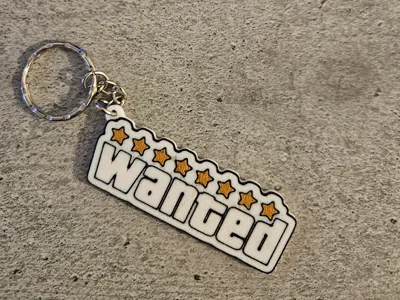 Wanted Keychain