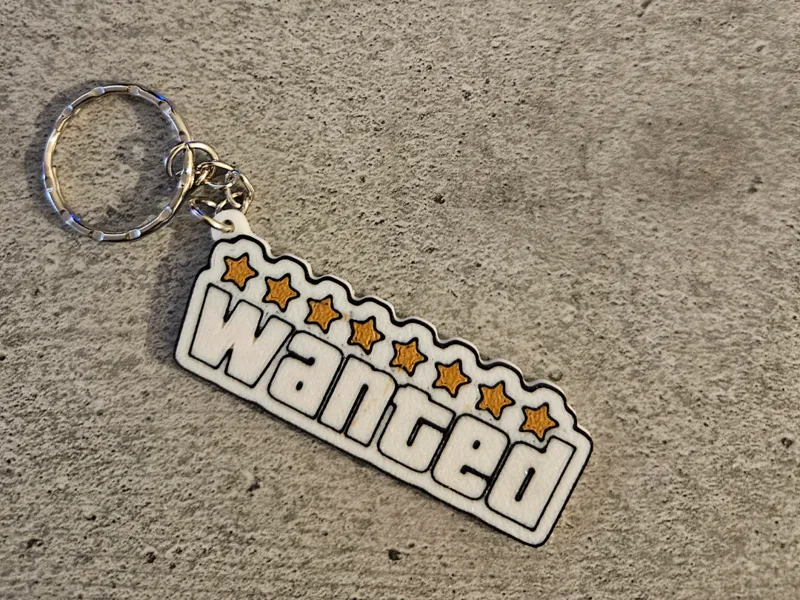 Wanted Keychain