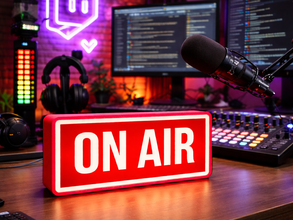 Streamer “ON AIR” Desk Sign Lightbox