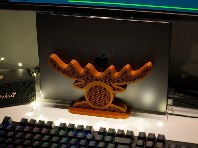 Vertical Laptop Stand - Christmas Deer Edition