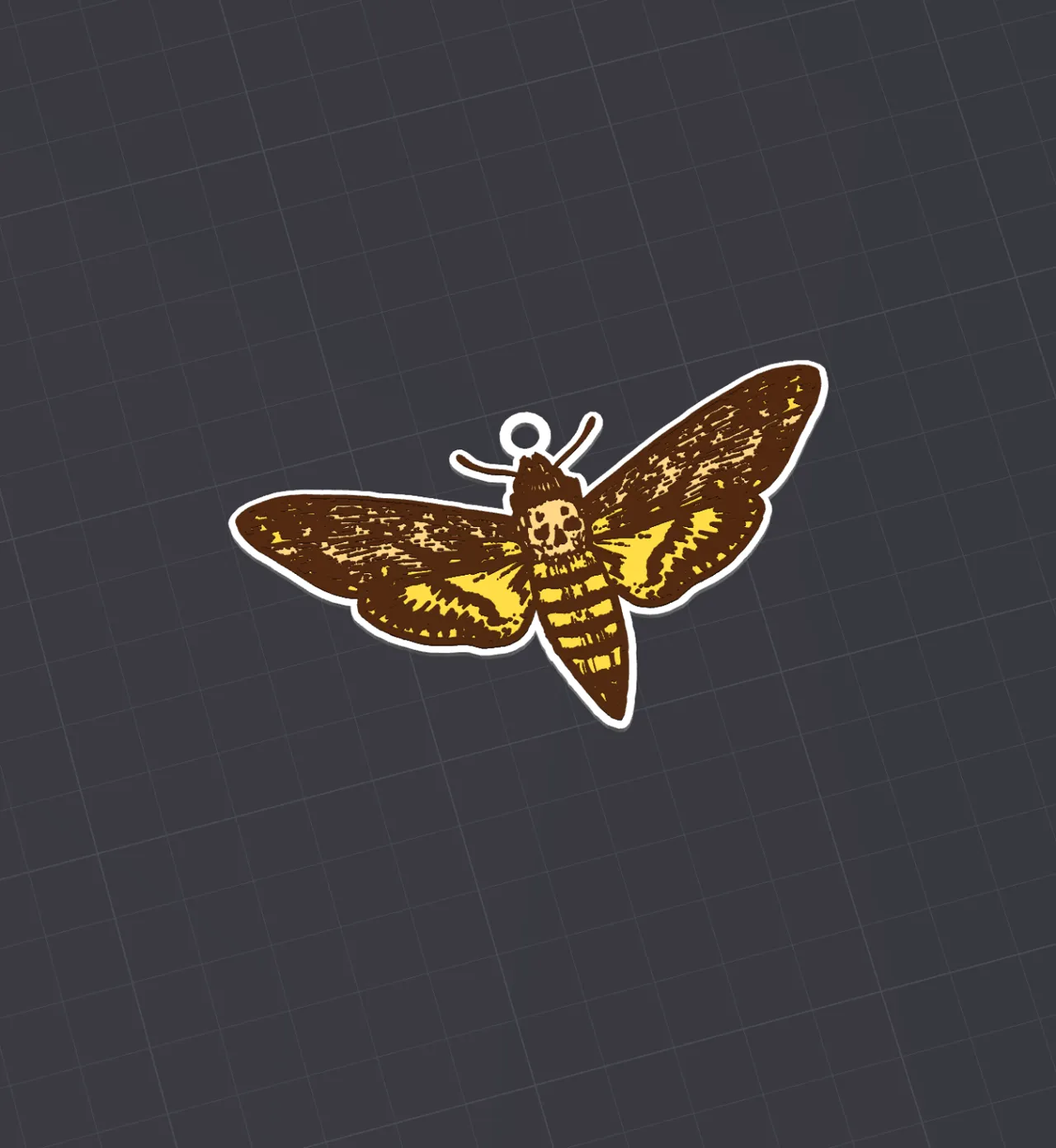 Death's Head Moth Keychain & Earrings view 2