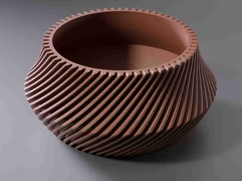 Modern Ribbed Planter | Geometric Flower Pot 0013B