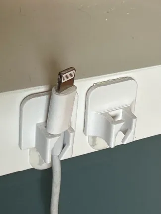 Simple Desk Cable Clip for USB or iPhone cable