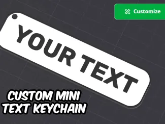 Custom Mini Text Keychain [OpenSCAD]