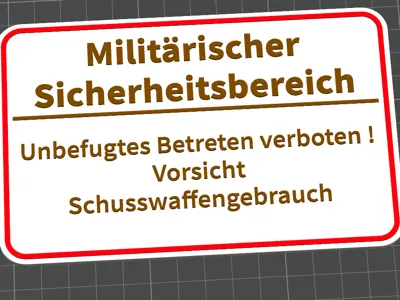 Military Restricted Area Warning Sign