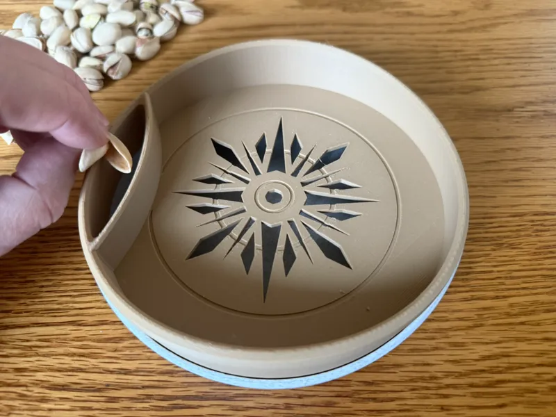 Pistachio & Kisses Bowl - Winter Snowflakes Motif 