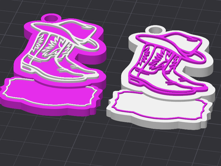 Cowgirl + Cowboy Keychain